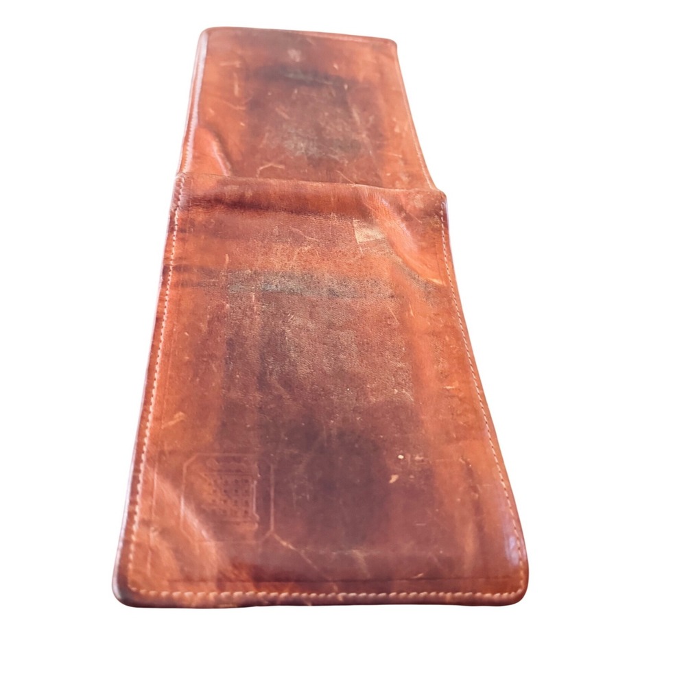 Rare Vintage Barrow Hepburn England Mens Leather Bifold Wallet Cognac
5.3x4" 80s